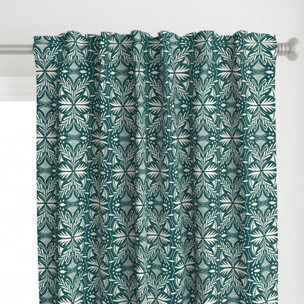 Lenox - Damask Dark Teal