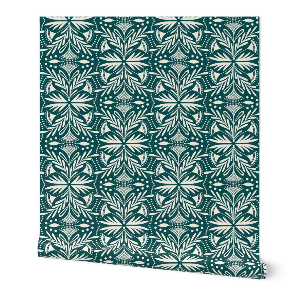 Lenox - Damask Dark Teal