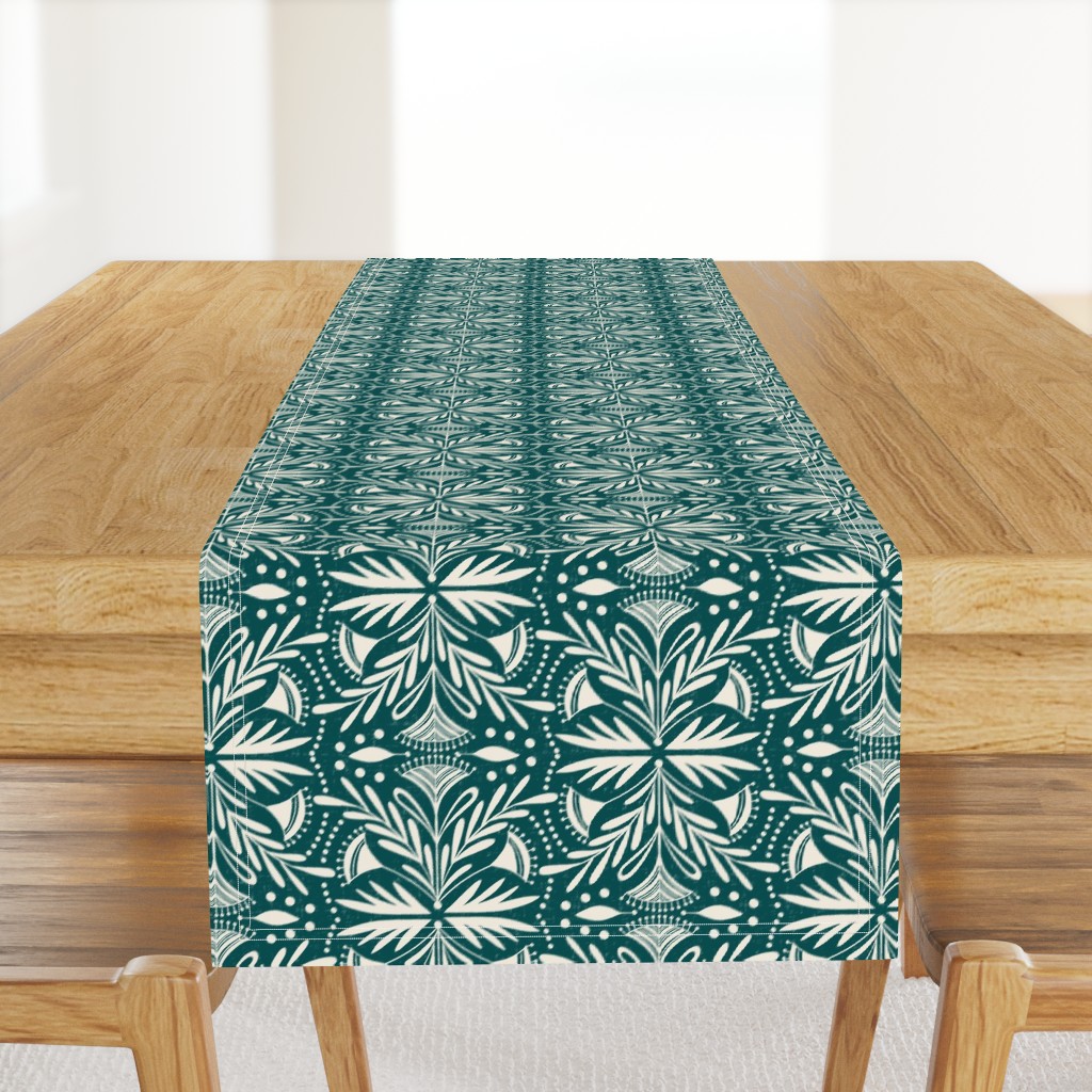 Lenox - Damask Dark Teal