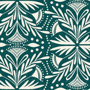 Lenox - Damask Dark Teal