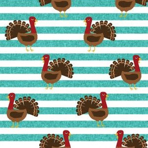 turkey thanksgiving fabric - turkey, fall, autumn, november, american, bird 
