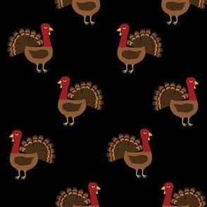 turkey thanksgiving fabric - turkey, fall, autumn, november, american, bird 
