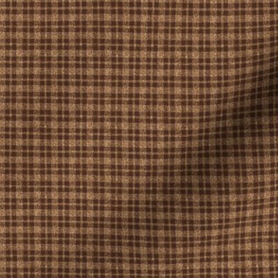 CSMC26  - Mini - Speckled  Brown and Beige Plaid