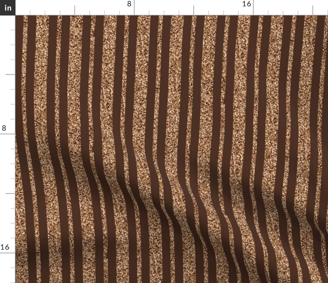 CSMC26  -LG - Brown and Speckled Beige Stripes