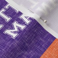 Little Man - Football Wholecloth - Purple and Orange