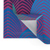 Jazz Arches - Pink & Blue - 42x42 Seamless