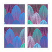 Jazz Arches - Pink & Blue - 42x42 Seamless