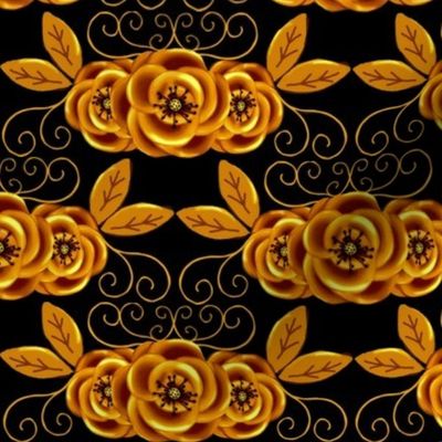 Gild the Rose / Gold Gilded Roses  