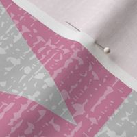 pink triangles-jumbo-fanciful fifties flowers coordinate