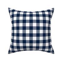 1" navy buffalo check - plaid