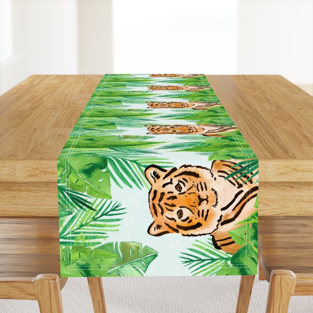 Tiger in the Jungle Tea Towel