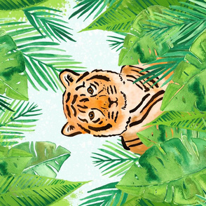 Tiger in the Jungle Tea Towel