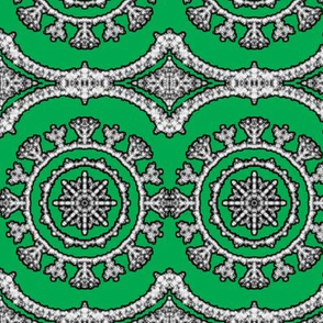 Diamond Dazzlers on Emerald Green - Large Scale