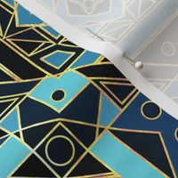 Art Deco Gold & Blue - Small