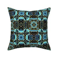 Art Deco Gold & Blue - Small