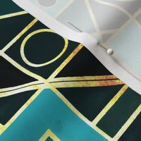 Art Deco Gold & Teal - Big 