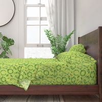 Watercolor Laurel Wreath - Lime Green