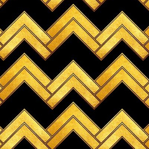 Art Deco Chevron-Gold