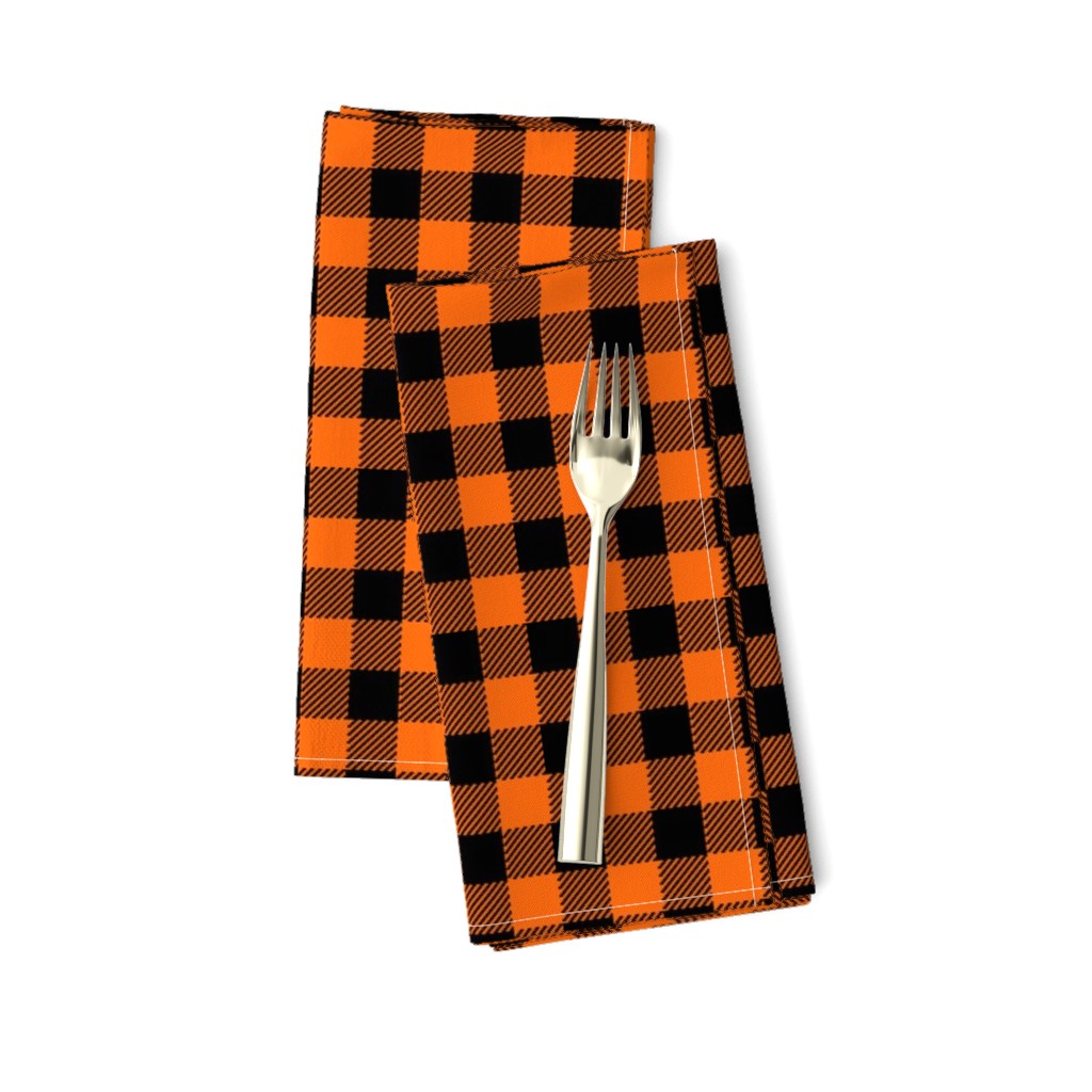 Classic Halloween Plaid in Orange + Black