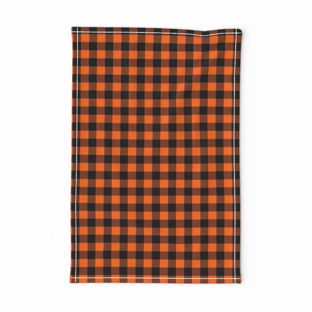 Classic Halloween Plaid in Orange + Black