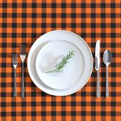 Classic Halloween Plaid in Orange + Black