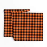 Classic Halloween Plaid in Orange + Black