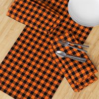 Classic Halloween Plaid in Orange + Black