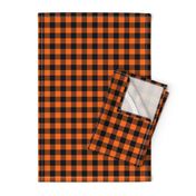 Classic Halloween Plaid in Orange + Black