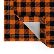 Classic Halloween Plaid in Orange + Black