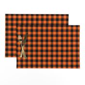 Classic Halloween Plaid in Orange + Black