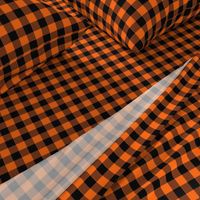 Classic Halloween Plaid in Orange + Black