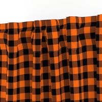 Classic Halloween Plaid in Orange + Black