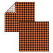 Classic Halloween Plaid in Orange + Black