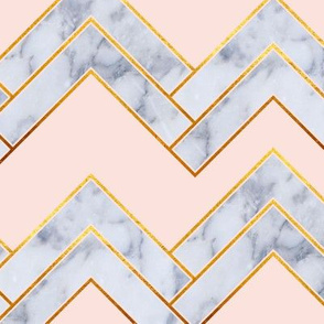 Art Deco Chevron_Pink and Marble