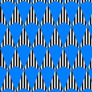 Stripes and Darts - Blue