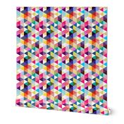 Triangle rainbow mosaic seamless pattern abstract geometry background