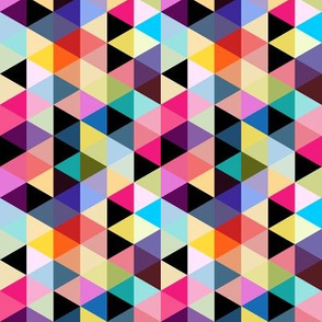 Triangle rainbow mosaic seamless pattern abstract geometry background