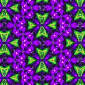 Green Crosses with Purple Zigzags