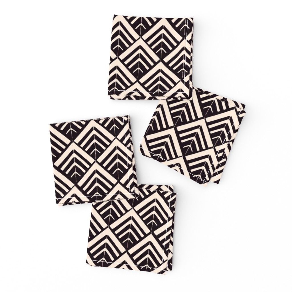 vintage tiles - black & ivory