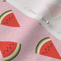 watermelon fruit fabric - fruit, fruits, melon, watermelons, red, summer, - pink