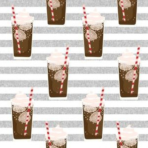 root beer float - cute ice cream soda, pop, root beer drinks, classic -grey stripe