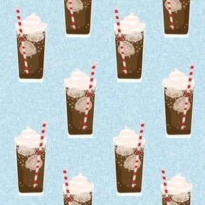 root beer float - cute ice cream soda, pop, root beer drinks, classic -blue