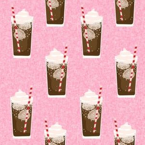 root beer float - cute ice cream soda, pop, root beer drinks, classic -pink