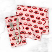 vampire lips - teeth, lip,  lips, halloween, halloween scary, spooky - pink