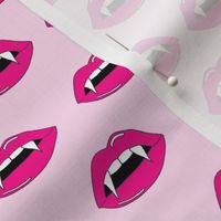 vampire lips - teeth, lip,  lips, halloween, halloween scary, spooky -pink