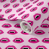 vampire lips - teeth, lip,  lips, halloween, halloween scary, spooky -pink