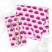 vampire lips - teeth, lip,  lips, halloween, halloween scary, spooky -pink