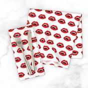 vampire lips - teeth, lip,  lips, halloween, halloween scary, spooky -white