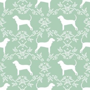 coonhound silhouette fabric - dog silhouette fabric, dog, dogs, pet, pet silhouette design