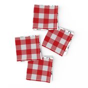 touch down - football wholecloth - grey and scarlet - college ball -  plaid 